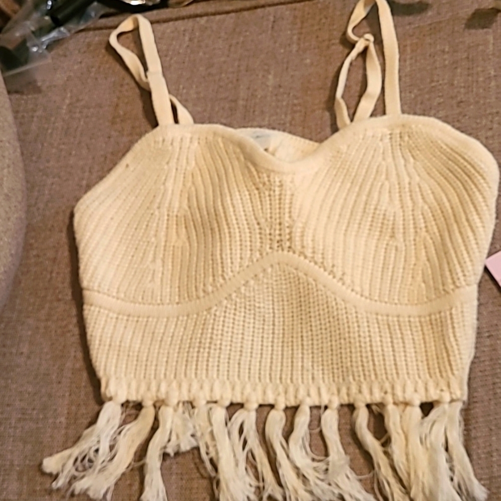 Cute sweater made fringe top